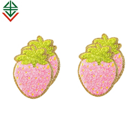 Appliques en chenille autocollantes pour gâteaux, motifs mignons à repasser, motifs de crème glacée