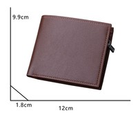Tas Uang Portabel PU Antik Dompet Koin Lipat Kecil Pria Tempat Kartu Multi Warna Hitam Coklat Saku Ponsel Tas Pendek untuk Hiking