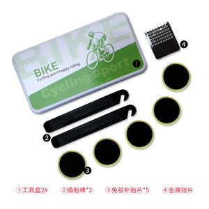 Kit de réparation de pneus de vélo avec patchs et leviers de pneus pour vélo de montagne, vélo électrique, outils de cyclisme TL22 - Product Image 1