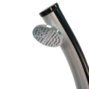 Promotion : <span class=keywords><strong>Douche</strong></span> <span class=keywords><strong>solaire</strong></span> de jardin incurvée durable de 18 litres, argent et noir, avec robinet de lavage des pieds en 2 sections – Fournisseur OEM ODM - Product Image 5