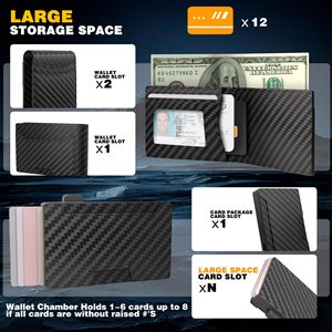 Tarjetero magnético de microfibra de 4 pulgadas para hombre, para tarjetas de crédito, uso diario - Product Image 4
