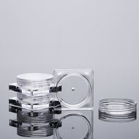 1g 2g 5g 10g 15g pot d'ombres à paupières cosmétique unique contenant de poudre scintillante avec couvercle transparent/galvanisé