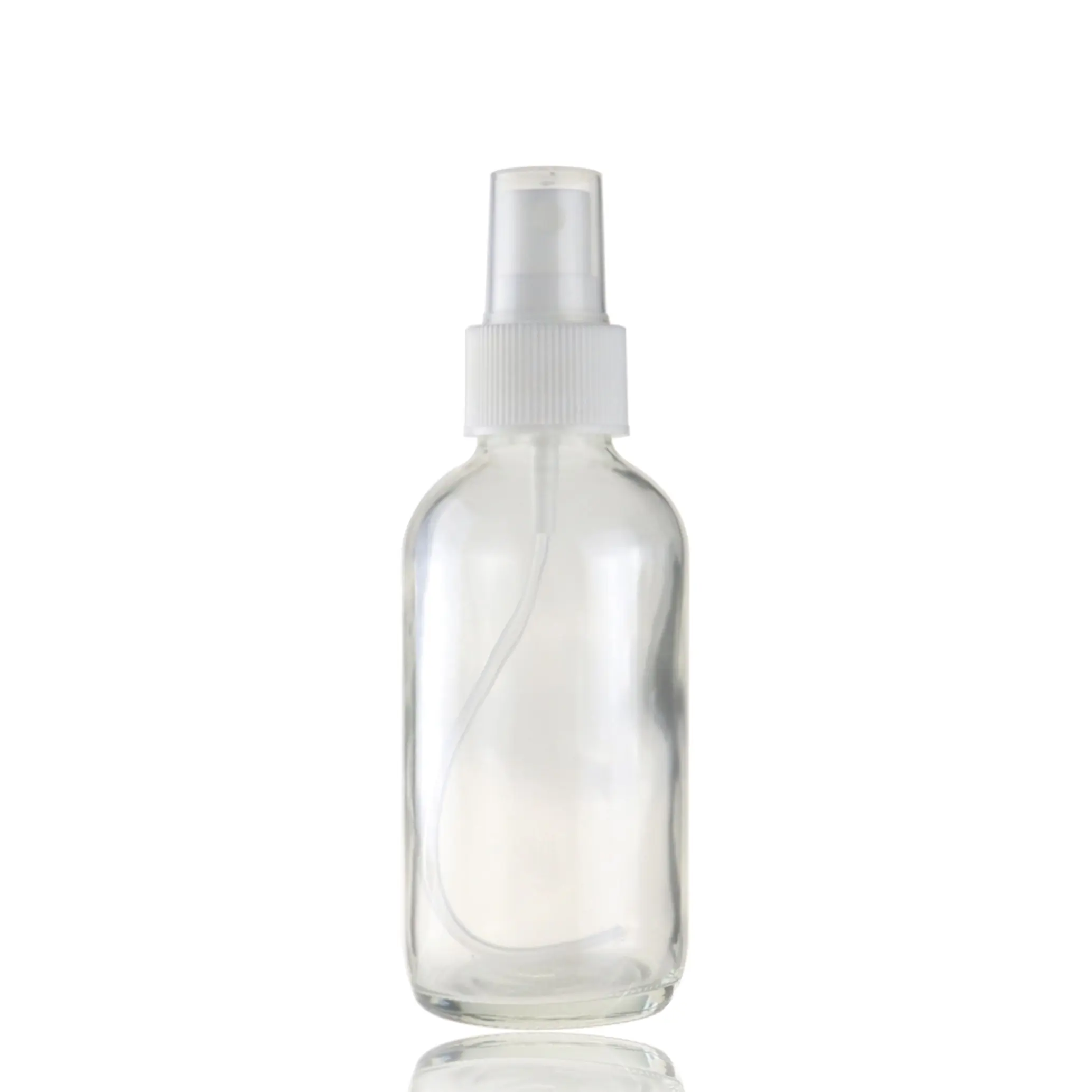 Botella de vidrio transparente para perfume, espray de 120ml, transparente, ámbar, negro, 2 oz, vapor cosmético, rellenable