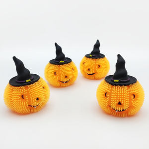 Halloween <b>LED</b> Puffer <b>Balls</b> Pumpkin Glowing <b>Balls</b> Squeeze Toys Fidget Squishy Toy Stress Relieve Toys for Kids - Product Image 2