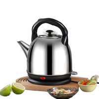 Bouilloire électrique en acier inoxydable SHUANGCHENG SC-D1005 de luxe, 4L/5L, arrêt automatique, usage domestique, design élégant en métal, conception séparée