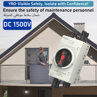Interrupteur de déconnexion du système solaire YRO 1500V PV DC IP66 Protection extérieure robuste Poignée rouge OEM/ODM Résistance aux UV Étanche Testé