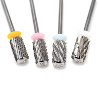 Brocas para uñas de carburo superior liso de barril grande Sharp 4XC, broca para alisar uñas, broca de seguridad para uñas, cortadores redondos de manicura acrílica