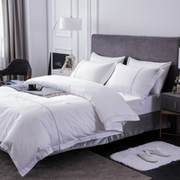Ensemble de literie de luxe de haute qualité 100% coton tissé moderne 4 pièces taille King 400TC 5 étoiles pour hôtel