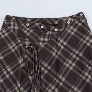 <span class=keywords><strong>Jupe</strong></span> <span class=keywords><strong>longue</strong></span> trapèze taille haute en <span class=keywords><strong>tulle</strong></span> et gaze à carreaux SHENZHU pour <span class=keywords><strong>femme</strong></span>, nouvelle collection printemps 2025, 5039285 - Product Image 3
