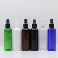 Bouteilles Spray Plastique Boston Rondes en PET, 60ML, 100ML, 120ML, Ambrées, Bleues, avec Pompe et Pulvérisateur Fine Brume, Vente en Gros