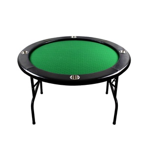 Luckyh — <span class=keywords><strong>Table</strong></span> de <span class=keywords><strong>Poker</strong></span> <span class=keywords><strong>ronde</strong></span> pour 4 à 8 personnes, en cuir, confortable, pliable, avec tasse d'eau - Product Image 1