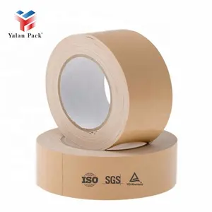 Customized Professional Kraft Paper Tape Waterproof Acrylic Free Brown Packaging Single Adhesive Side Logo Water Activated