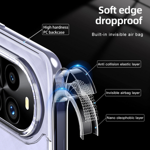 Transparent Clear Matte Black TPU PC Protective Phone Case with Magnetic Back Cover for Huawei Nova 13 Pro <strong>Nova12</strong> - Product Image 5