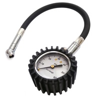 Manomètre de pression des pneus de voiture haute précision en cuivre, simple d'utilisation, 100 PSI, avec tuyau, fonction de dégonflage rapide, luminescent dans le noir