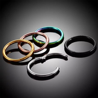 Grosir G23 cincin tindik hidung, anting-anting bulat klasik, cincin tindik badan Septum berengsel Titanium G23