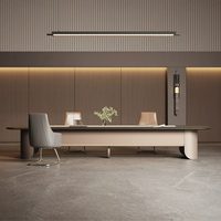 Grande table de conférence luxueuse haut de gamme pour salle de réunion, négociation, formation, carrée, moderne, en MDF, modulaire, écologique
