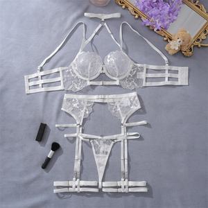 Lady Stickerei Versuchung Sammeln Intimates Stickerei Sexy Weiße Unterwäsche Transparente Schwarze Reife Dessous - Product Image 4