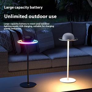 Lampe de table Planète, Veilleuse USB Rechargeable, Lampe de chevet en forme de verre à vin, Décoration 3D Lune, Lumière d'ambiance pour la maison, la chambre, Cadeau - Product Image 4