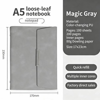 Carnet de notes A5 de luxe personnalisé avec logo, classeur à 3 anneaux en PU, coffret cadeau, papeterie promotionnelle de bureau, agenda rechargeable