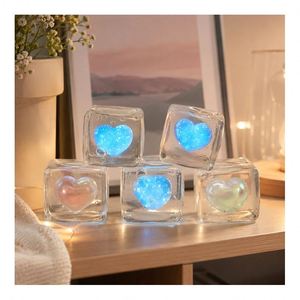 OEM Luminous Heart <b>Cube</b> Squishy Toy Soft Squeeze Ball <b>Light</b> up Fidget Sensory Stress Relief Party Favor Pack Supplier - Product Image 6