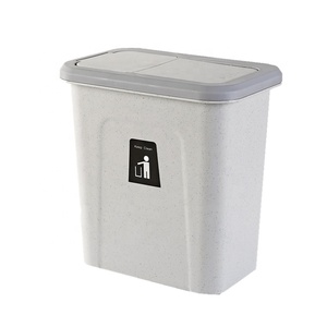 Amazon Hot Small plastic Hanging Kitchen Trash Can Garbage Bin for Cabinet Bathroom wall mounted trash bin dust bin with lid