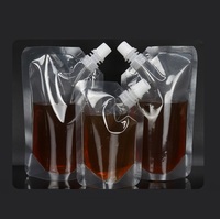Pochettes souples transparentes de 100 ml de haute qualité avec bec verseur, imprimées en héliogravure, de qualité alimentaire, pour jus et eau minérale