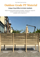 Ensemble de canapés modulaires en PP pour l'extérieur, canapé de jardin imperméable et résistant au soleil avec table basse pour villa, B&B, parc, balcon
