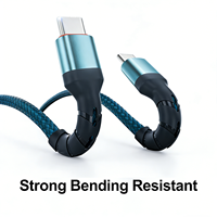 Câble USB-C vers USB-C tressé en nylon 60W PD, vente en gros d'usine, cordon de charge ultra-rapide 3A/5A pour iPhone 15/16 Pro Max/Plus Samsung