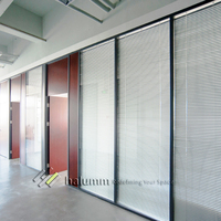 Modern Glass Partition Wall Soundproof Room Divider with Aluminum Alloy Frame for School Hospital Home Office