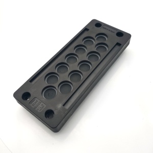 Placa de entrada de cables múltiples de plástico sin halógenos bibo SVLEC KDP/N 24/11 IP65 con enchufe rápido, marco de cable negro retardante UL94 V0 - Product Image 4