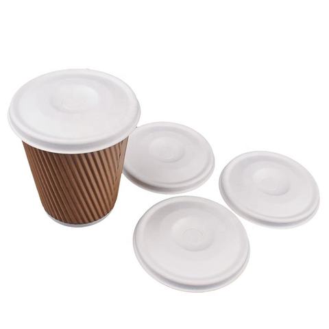Bubble Tea Eco Friendly Disposable Coffee Cup Lids 105mm Pla Dome Lid