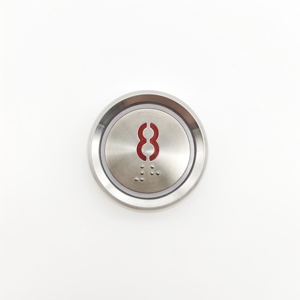 Botón de Elevador MTD330 de Acero Inoxidable de Diseño Moderno con Luz Roja y Azul - Product Image 1