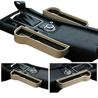 Nouvelle boîte de rangement pour l'espace entre les sièges de voiture, organisateur en cuir PU, boîte de rangement multifonctionnelle pour voiture
