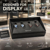 Support d'affichage rigide haut de gamme pour accessoires électroniques avec doublure en mousse personnalisable pour téléphones portables, montres connectées et plus encore