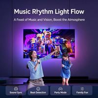 Lumière d'ambiance USB pour écran TV avec bande LED RGB, teintes dynamiques intelligentes, télécommande et contrôle de la luminosité