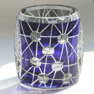 Vaso de Whisky o <span class=keywords><strong>Cerveza</strong></span> Hecho a Mano, Estilo Japonés Edo Kiriko, Diseño Circular Bohemio Clásico, Soplado a Mano, Colorido, Capacidad de 270 ml, para Fiestas - Product Image 1