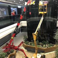 Mini-grue araignée sur chenilles de 2 tonnes avec stabilisateurs hydrauliques et conception portable pour la construction dans les allées étroites