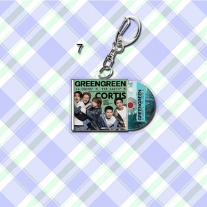 Porte-clés CD de l'album <span class=keywords><strong>GREENGREEN</strong></span> 2ème EP de Cortis, porte-clés créatif, souvenir pour fans, breloques de sac en acrylique, vente en gros - Product Image 5