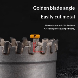 Broca de Acero de Tungsteno con Múltiples Dientes, Broca para Tubos Redondos de Acero Inoxidable con Vástago Hexagonal, Escariador de Aleación de Aluminio de 19.5mm 22.5mm - Product Image 1