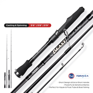 <span class=keywords><strong>Canne</strong></span> à pêche en carbone pour <span class=keywords><strong>float</strong></span> <span class=keywords><strong>tube</strong></span> - Action rigide, 2 brins, usage lacustre, design à poignée courte - Product Image 5