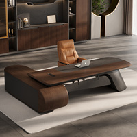 Ensemble de bureau de direction moderne haut de gamme en bois avec panneau, extensible, fabrication sur mesure, mobilier commercial, usage domestique et hospitalier, design