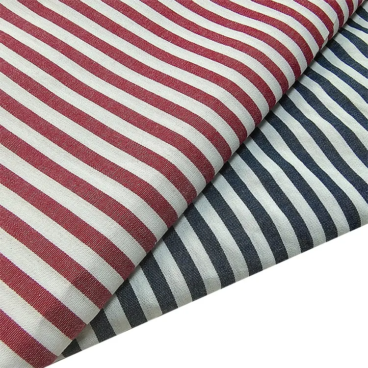 Wholesale Super Soft Woven Yarn Dyed 100% Cotton School Uniforms stripe Lining Fabrics for clothing