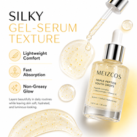 Sérum Triple Peptide Marque Blanche Niacinamide Vitamine E Perles Ectoïne Acide Hyaluronique Gouttes Visage Raffermissantes Hydratantes Éclatantes 30ml OEM ODM