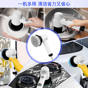 Cepillo de Limpieza Eléctrico Amazon Blanco de 6 Cabezales, Potente y Portátil para Hogar, Cocina, Baño y Vidrio - Product Image 4