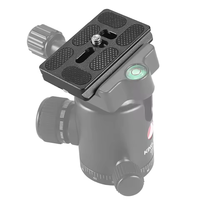 Plaque de fixation rapide universelle en aluminium pour trépied, adaptateur de tête de trépied pour appareil photo reflex numérique et support de caméra gimbal