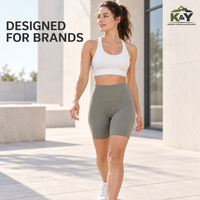 Shorts de sport taille haute sans couture pour femme, avec cordon de serrage, effet galbant et rehausseur de fessier, idéal pour la course, le yoga et l'entraînement – Grande taille – Nouvelle collection