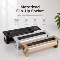 Prise de courant escamotable de table UK/EU avec ports USB, indice IP44, 10A, pour bureau et cuisine