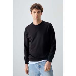 Sudadera Básica para Hombre de Algodón Negro con Textura Suave y Corte Estándar - 88363 - Negro - Product Image 1