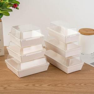 Boîte à <span class=keywords><strong>sushi</strong></span> biodégradable avec couvercle transparent, boîte à emporter pour restaurant, boîte à lunch jetable, conteneur alimentaire en plastique, logo personnalisé, vente en gros - Product Image 1
