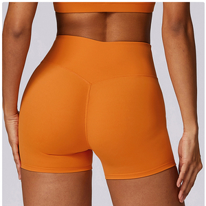 sachin and babi light blue dress Heather Exotic Orange High Rise Spandex Shorts main image 0
